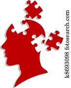 People head with puzzles