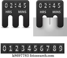 vector countdown attached mechanical timer vector countdown attached mechanical timer
