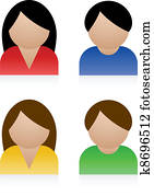 Vector male female icons