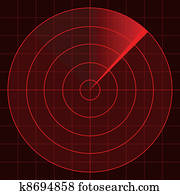 Radar Screen Sonar Icon Vector Illustration Clip Art K Fotosearch