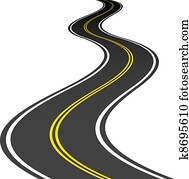 Empty road Clipart | k8694193 | Fotosearch