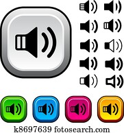 vector speaker icons and buttons vector speaker icons and buttons