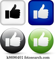 vector thumbs up buttons vector thumbs up buttons