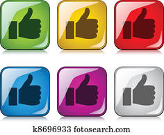vector thumbs up buttons vector thumbs up buttons