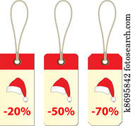 vektor, jul, karton, tags