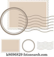vektor, leer, post, briefmarke vektor, leer, post, briefmarke