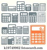 werkzeuge, taschenrechner, heiligenbilder, satz