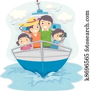 משפחה, לטייל, על ידי, שלח