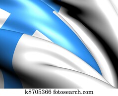 Flag of Marseille, France. Flag of Marseille, France.