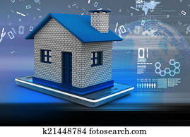 home with smart phone home with smart phone