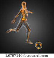 jeu football, joueur