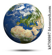 Planet Earth 3d render