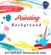 Scenic from brush strokes background Scenic from brush strokes background