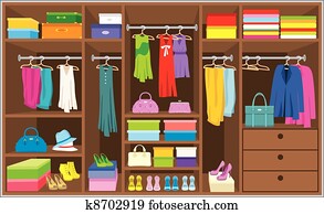 Wardrobe room. Furniture. Wardrobe room. Furniture.
