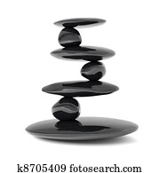 Zen stones balance concept