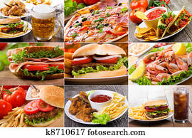 collage of fast food collage of fast food