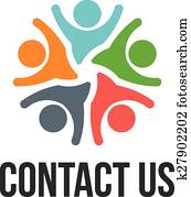 Contact us group of people logo Contact us group of people logo