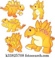 stegosaurus cartoon cute