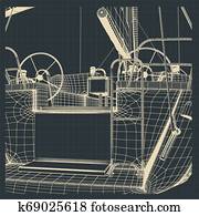 Drawings of the stern of the yacht Drawings of the stern of the yacht