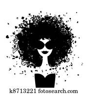 Fashion woman portrait for your design Fashion woman portrait for your design