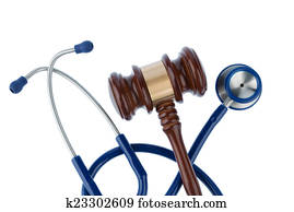gavel, e, estetoscópio