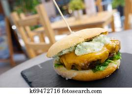 Hamburger close up Hamburger close up