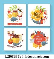 Happy Jewish new year Shana Tova greeting cards Happy Jewish new year Shana Tova greeting cards