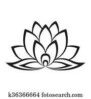 Lotus flower sign Lotus flower sign