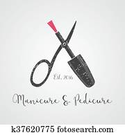 Nails vector logo Nails vector logo