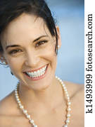 Portrait of woman smiling.