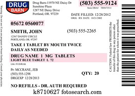 Prescription Label Vector Prescription Label Vector