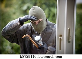 burglar at a window burglar at a window