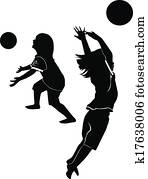 children playing ball