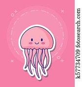 cute jellyfish icon cute jellyfish icon