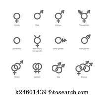 Gender symbol icons