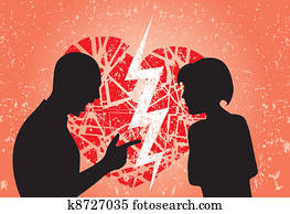 Man and woman in love having break up Man and woman in love having break up