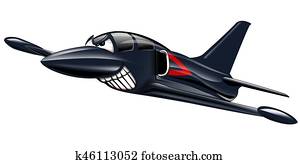 Military Jet Cartoon Illustration Military Jet Cartoon Illustration