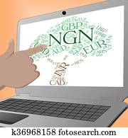 Ngn Currency Shows Nigerian Nairas And Banknotes