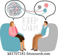 Psychotherapy concept illustration Psychotherapy concept illustration