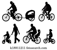 radfahrer, silhouetten radfahrer, silhouetten
