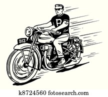 Rebel on vintage motorcycle Rebel on vintage motorcycle