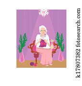 senior woman knitting senior woman knitting