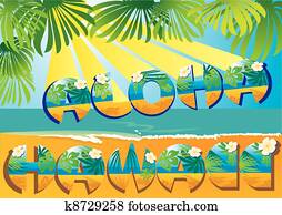 גלויה, אלוהה, הוואי