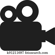 מצלמת וידאו, וקטור, איקון