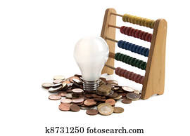 energia, poupar, lâmpada