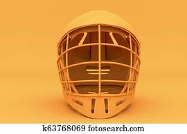 Lacrosse helmet in one tone color. Lacrosse helmet in one tone color.