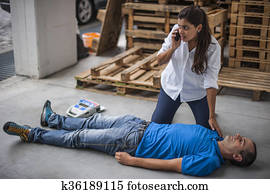 notfall, rufen notfall, rufen