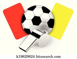 Referee Whistle and Cards Referee Whistle and Cards