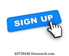 Sign Up Button with Hand Cursor Sign Up Button with Hand Cursor