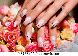 יפה, ציפורניים, עם, אומנות